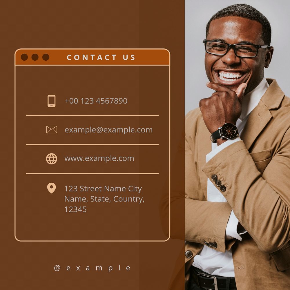 Contact us Instagram post template, editable design