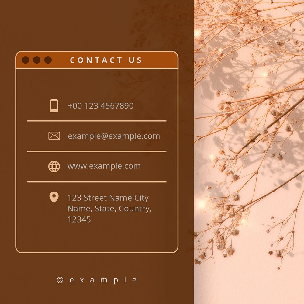 Contact us Instagram post template, editable design