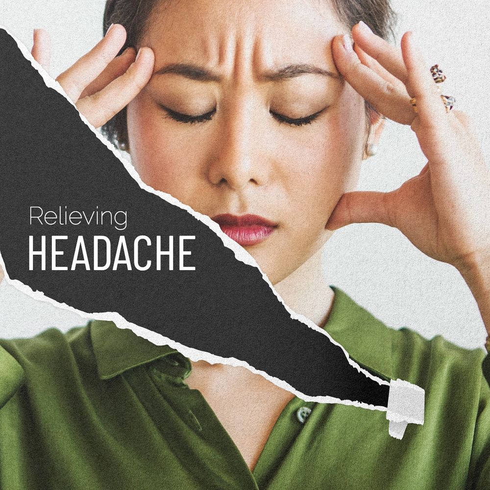 Headache clinic Instagram post template, editable text