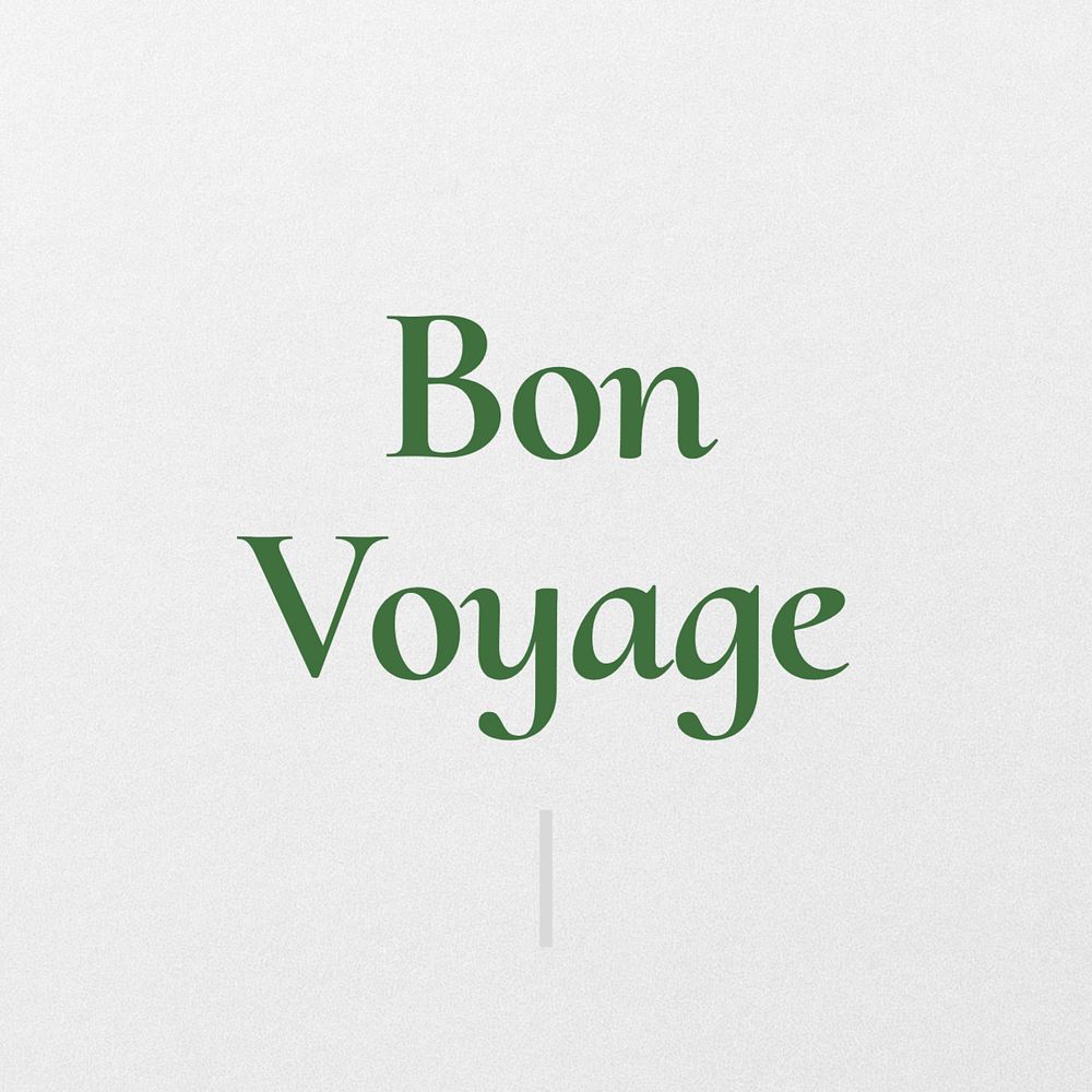 Bon voyage Instagram post template, editable text