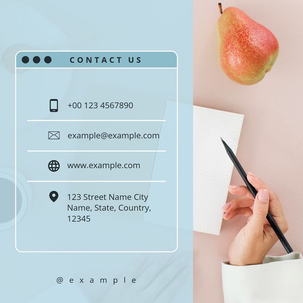 Contact us Instagram post template, editable design