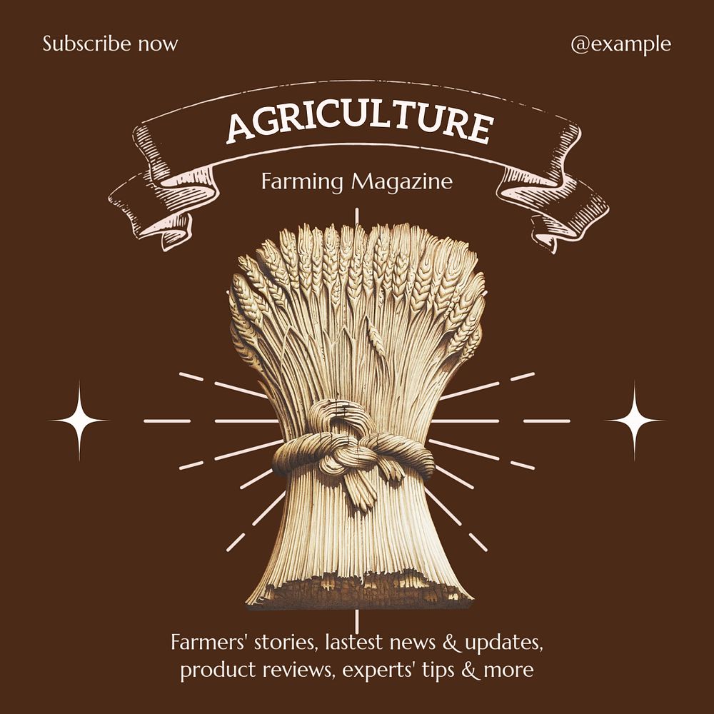 Agriculture & farming Facebook post template, editable design