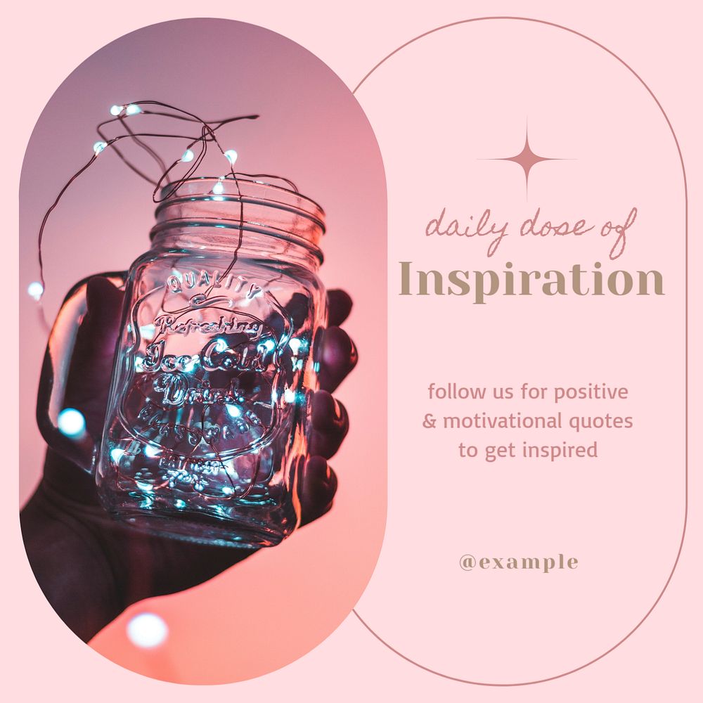 Inspiration social media template, editable design