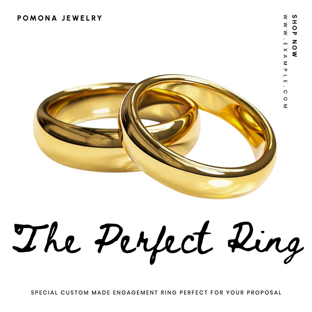 The perfect ring Instagram post template, editable text