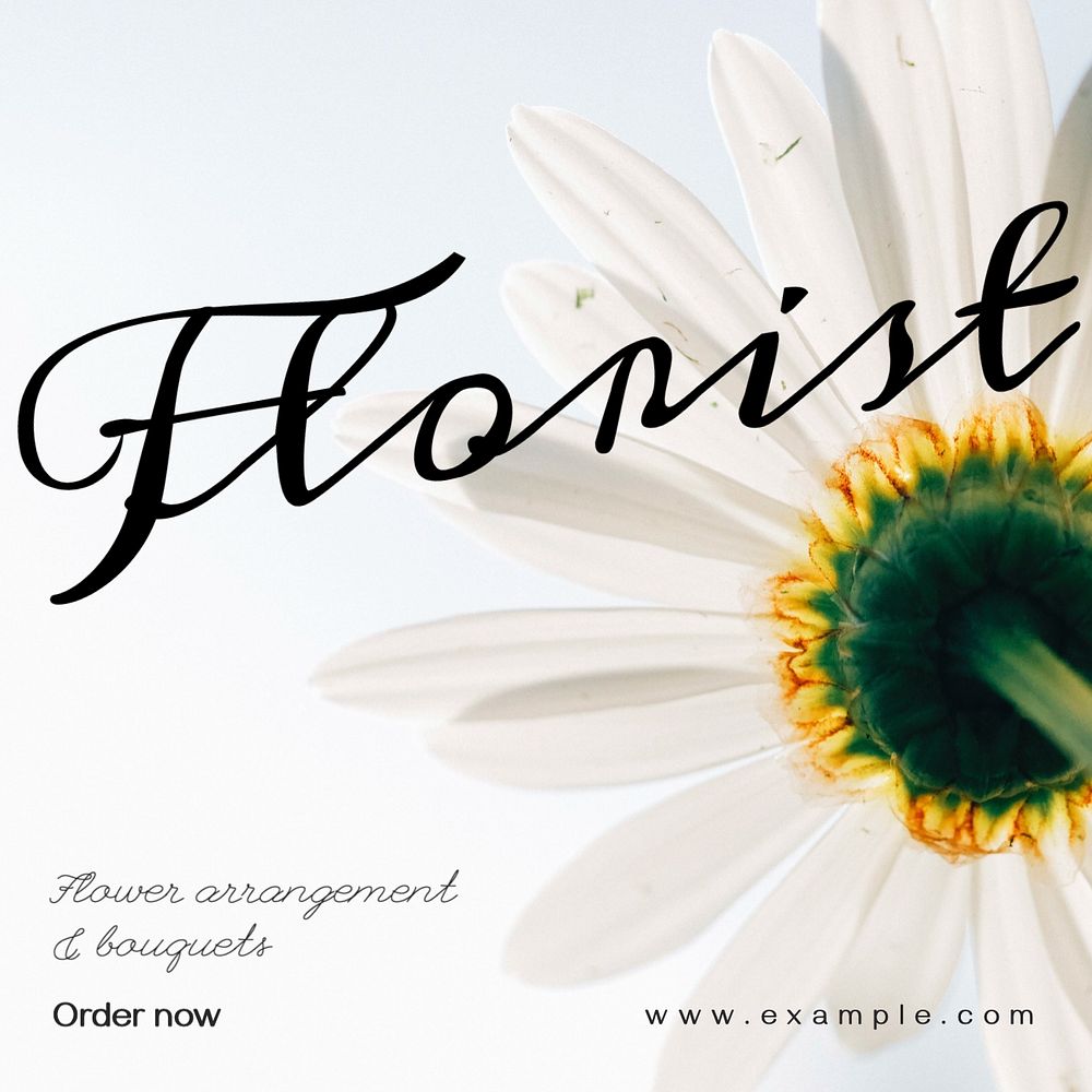 Florist Instagram post template, editable text