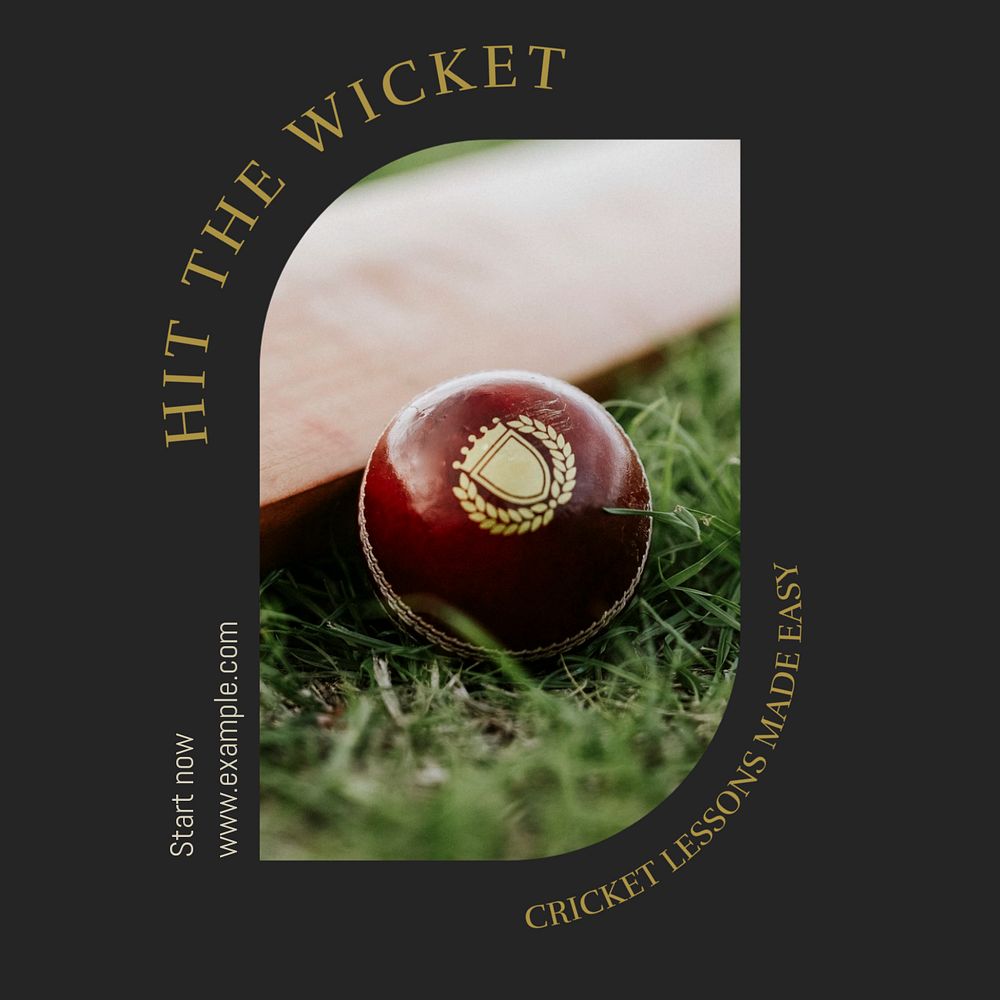 Cricket Instagram post template, editable social media design