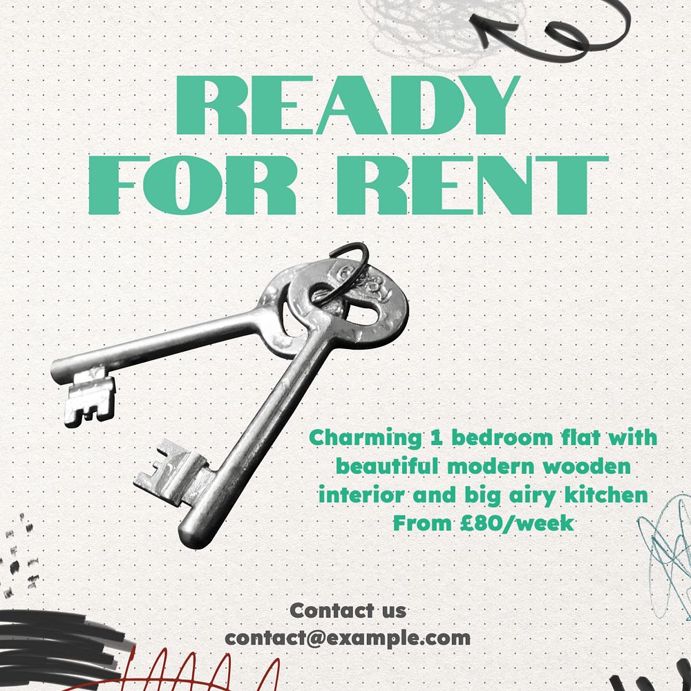 Ready for rent Instagram post template, editable text