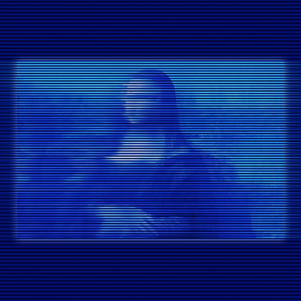 Mona Lisa futuristic motion glitch, Leonardo Da Vinci's famous painting, editable design. Remixed by rawpixel.