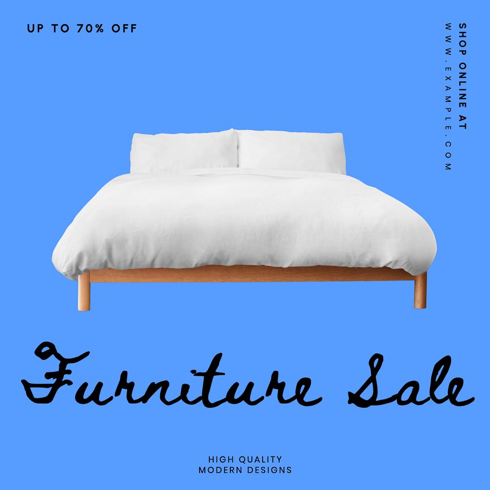 Furniture sale Instagram post template, editable text