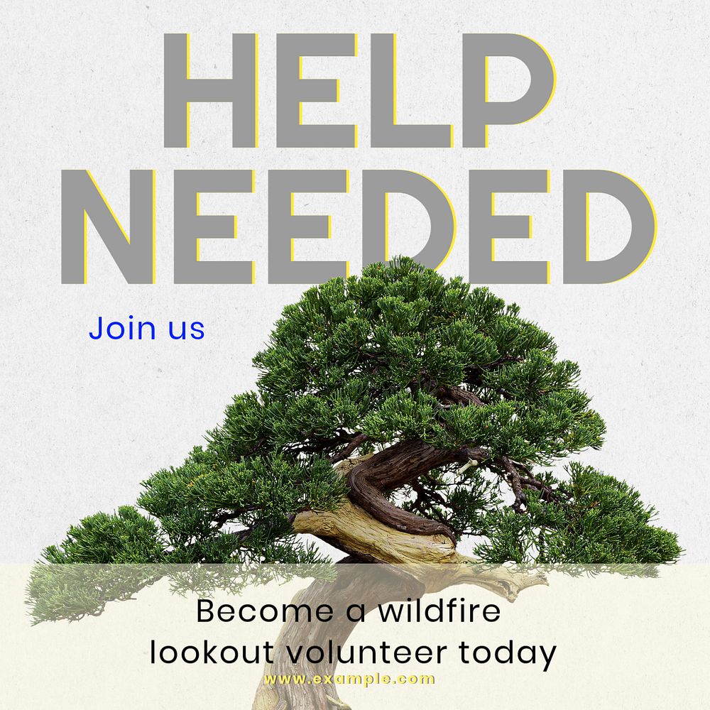 Lookout volunteer Facebook post template, editable design