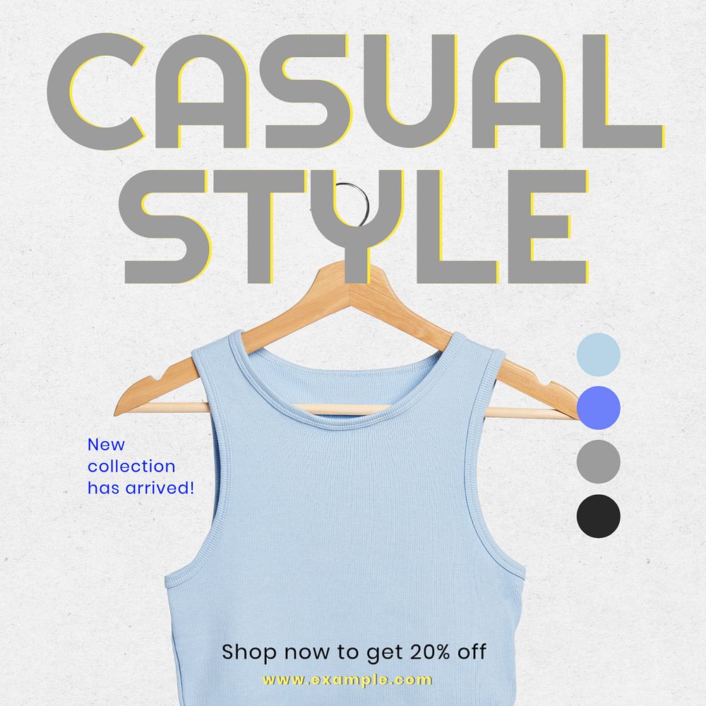 Casual style Facebook post template, editable design