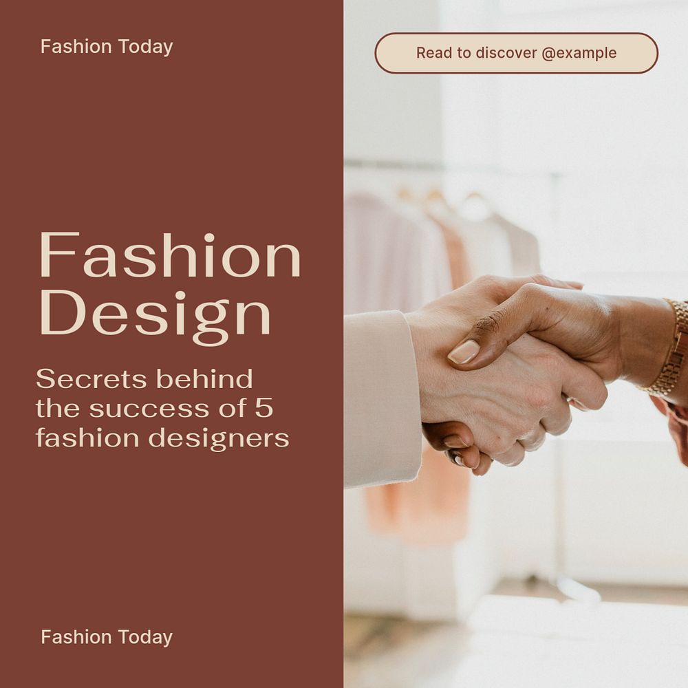 Fashion design Instagram post template, editable social media design