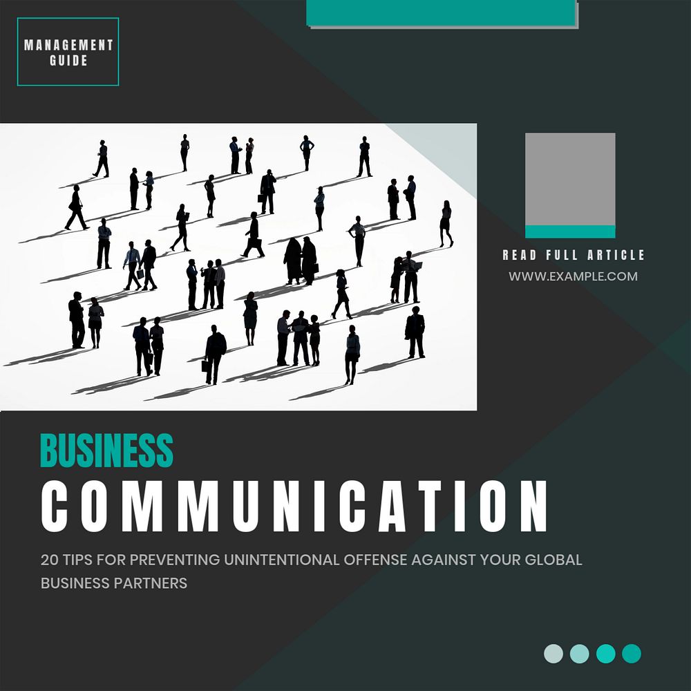 Business communication Facebook post template, editable design