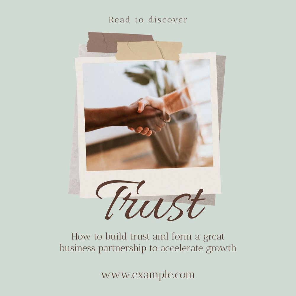 Trust Instagram post template, editable social media design