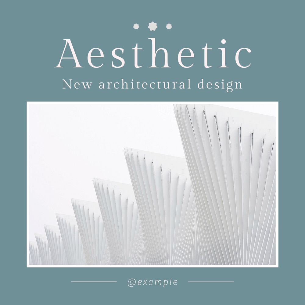 Aesthetic architectural Instagram post template, editable social media design