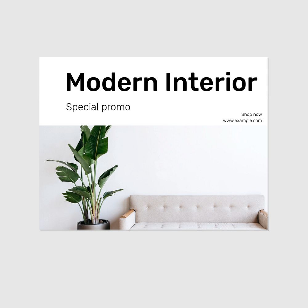 Modern interior Instagram post template, editable design