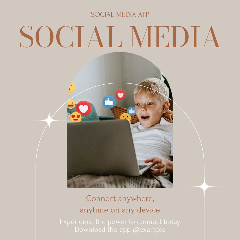 Social media Instagram post template, editable social media design