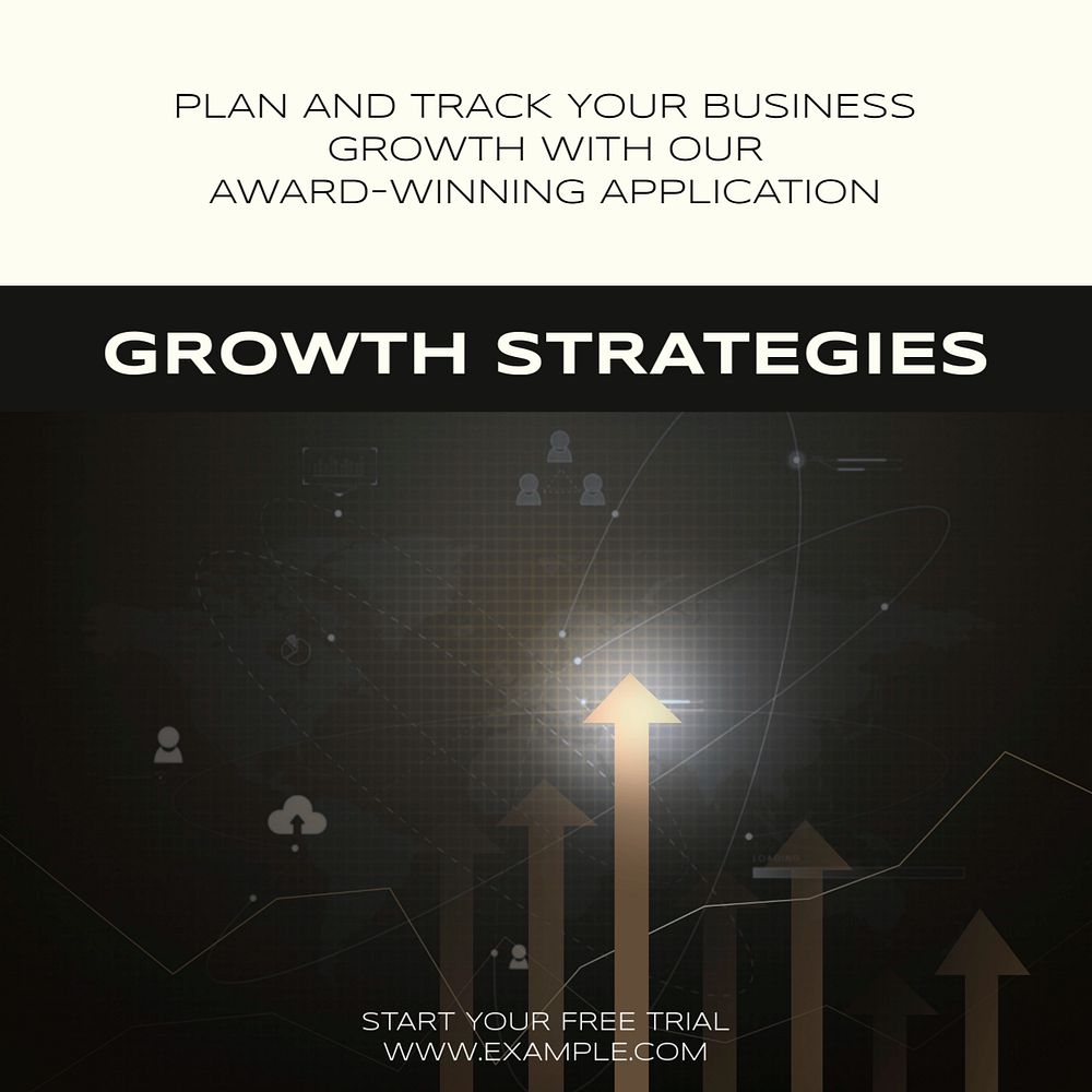 Business growth strategy Instagram post template, editable social media design