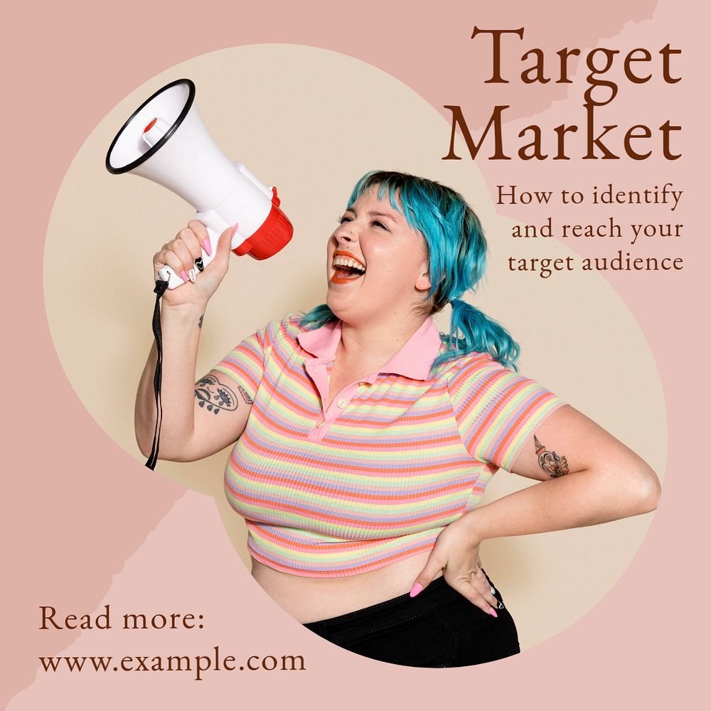 Target market Instagram post template, editable social media design