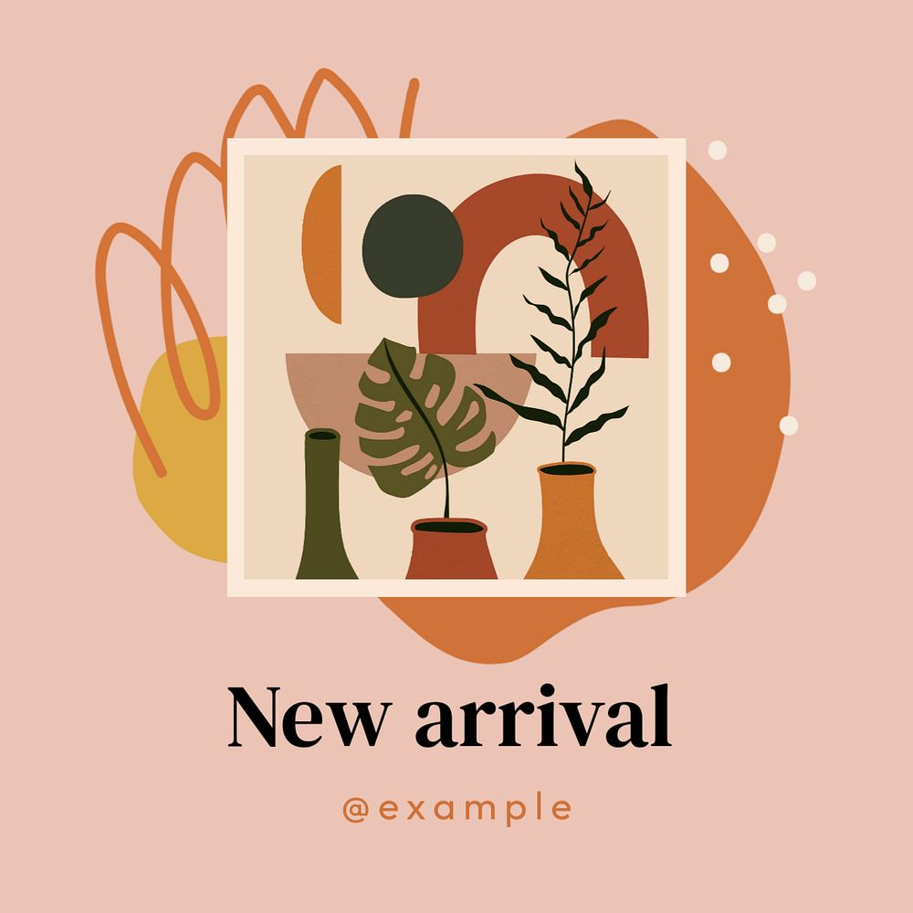 New arrival Instagram post template, editable design