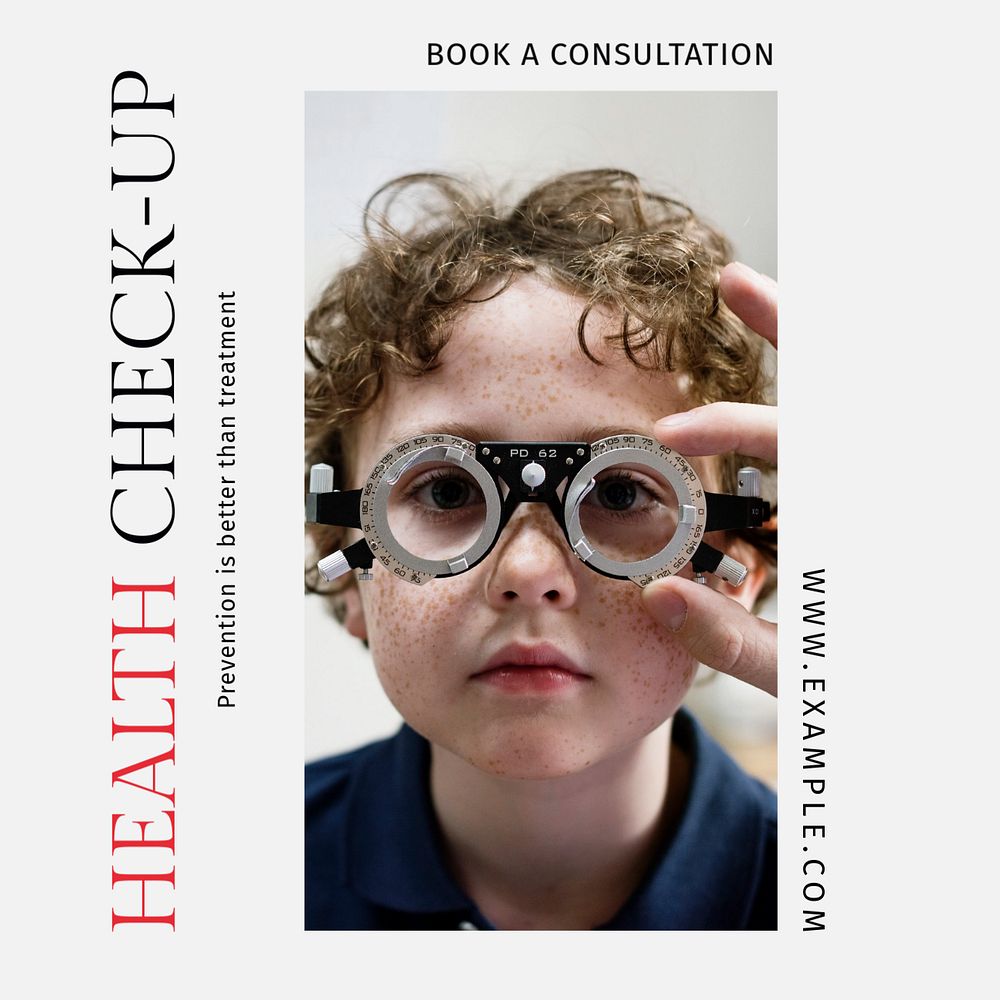 Health check-up Facebook post template, editable design