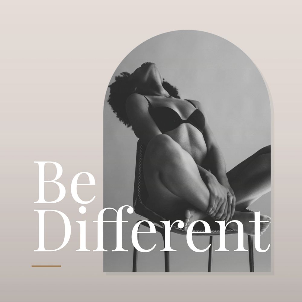 Be different Instagram post template, editable text