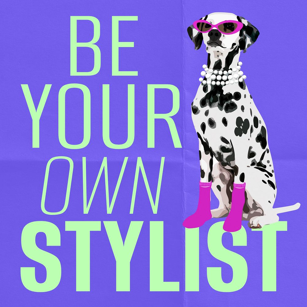 Be your own stylist Instagram post template, editable text