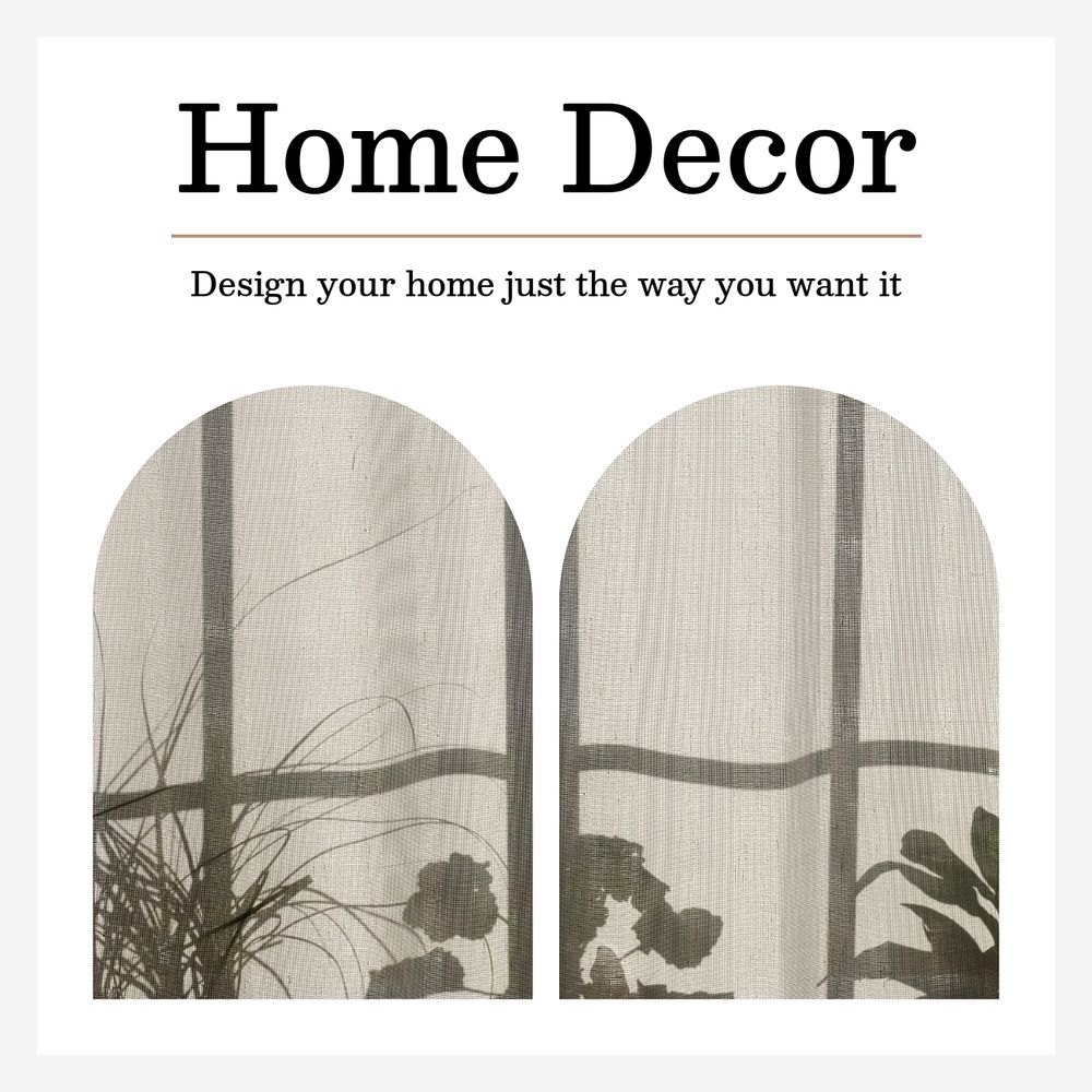 Home decor Instagram post template, editable text