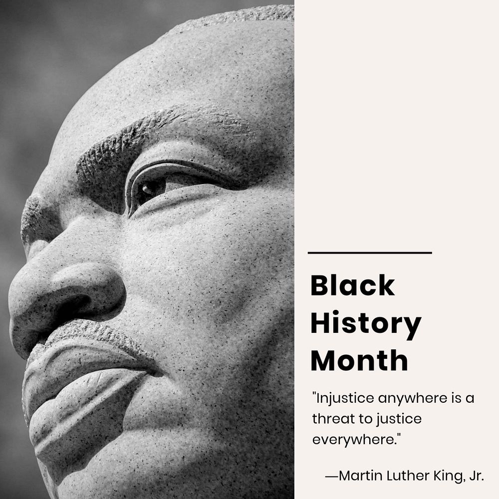 Black history month Instagram post template, editable social media ad