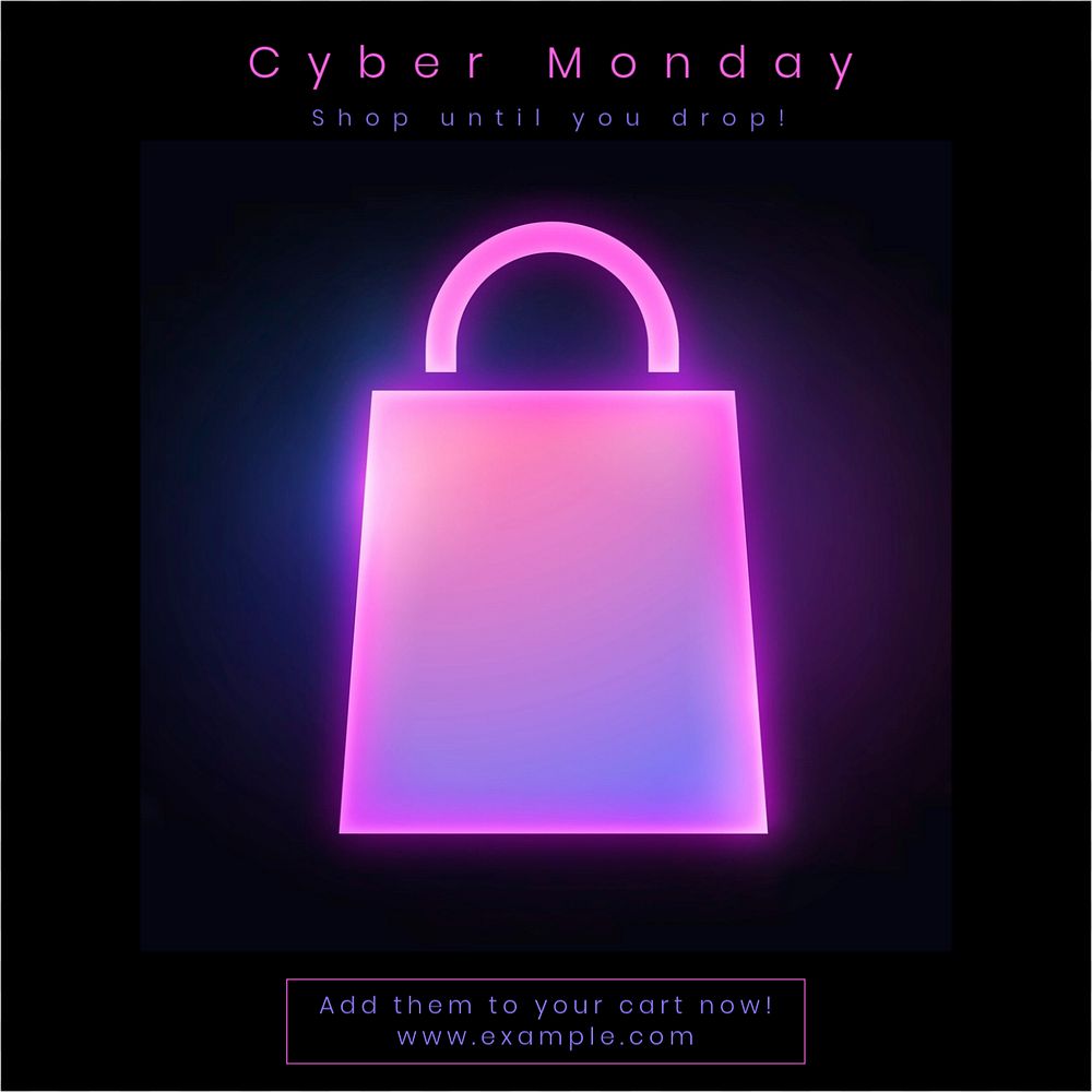 Cyber Monday Instagram post template, editable social media ad