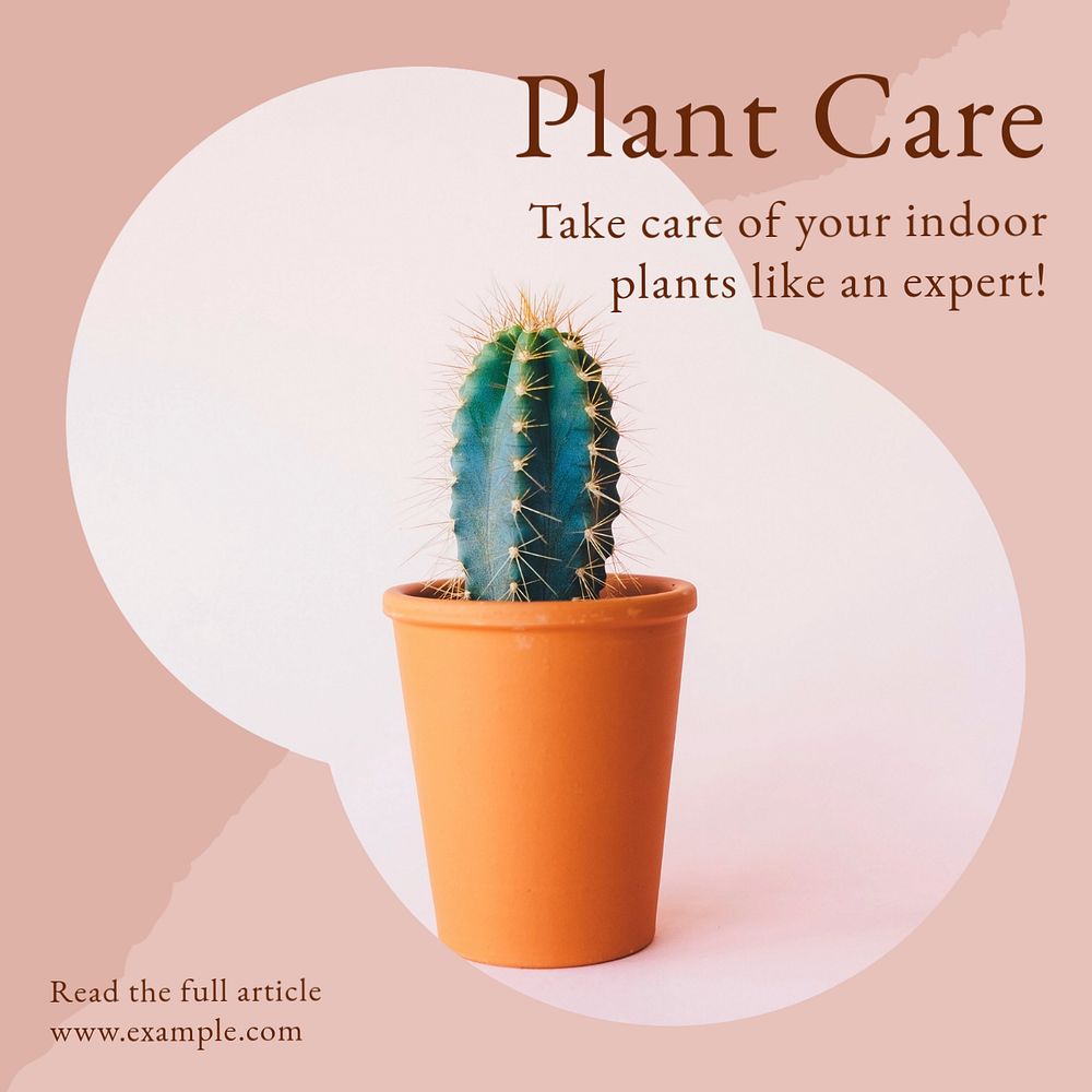 Plant care Facebook post template, editable design