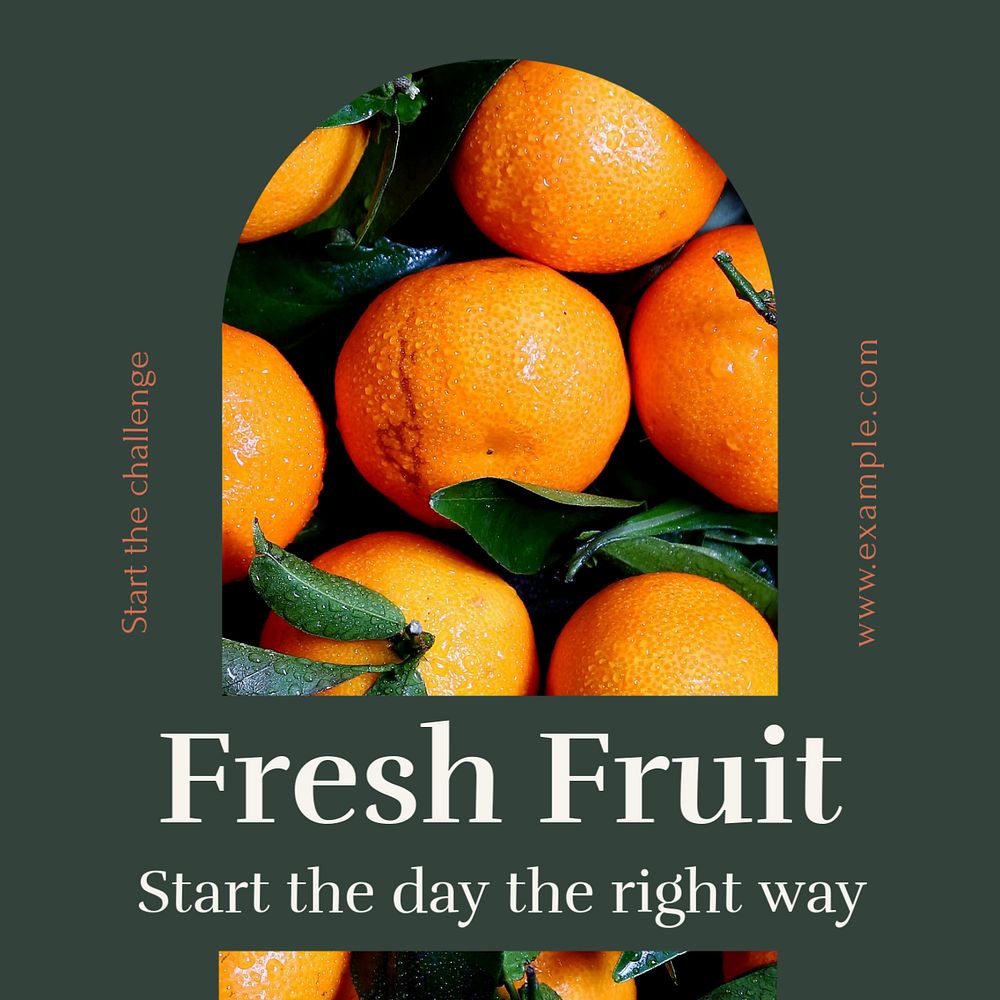 Fresh fruit Instagram post template, editable design