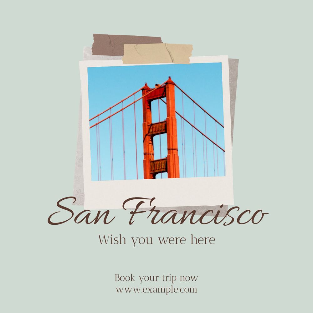 San Francisco Instagram post template, editable social media design