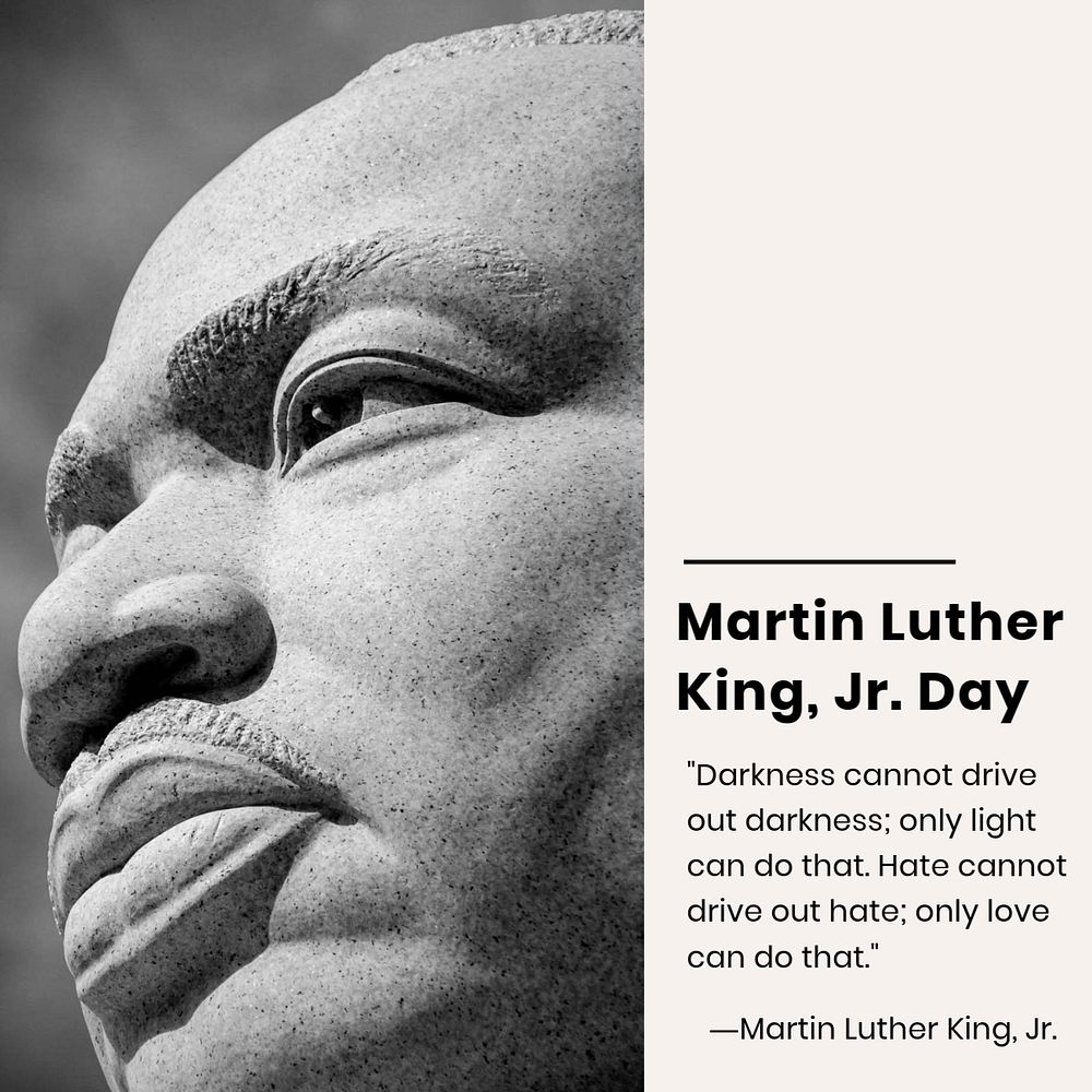 Martin Luther King Instagram post template, editable social media ad