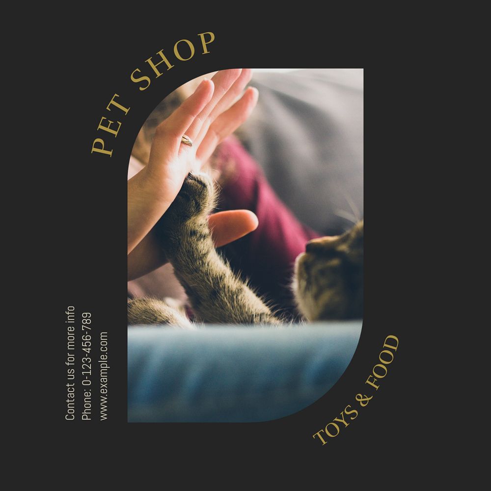 Pet shop Instagram post template, editable social media design