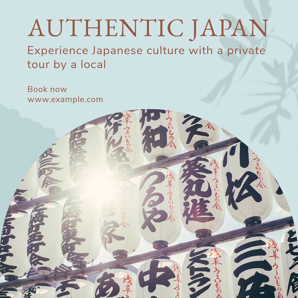 Authentic Japan Instagram post template, editable social media design