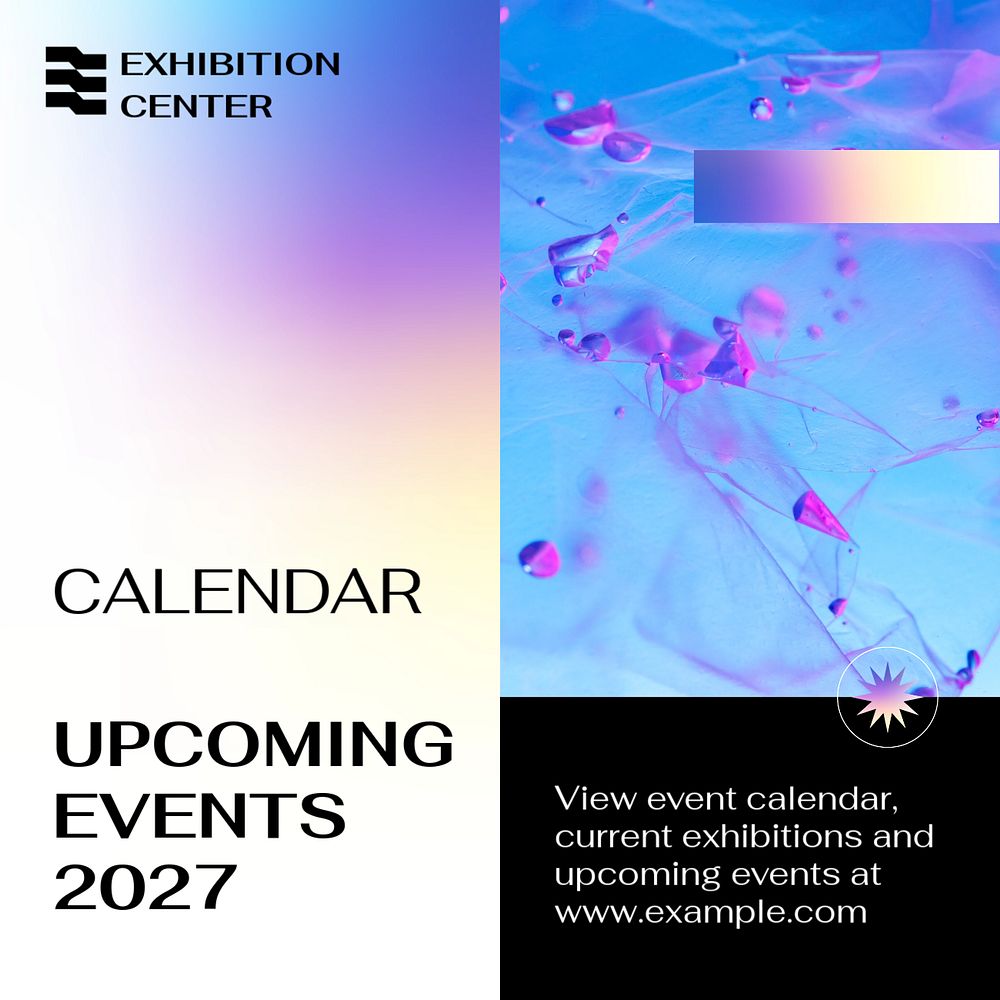 Upcoming events Instagram post template, editable design