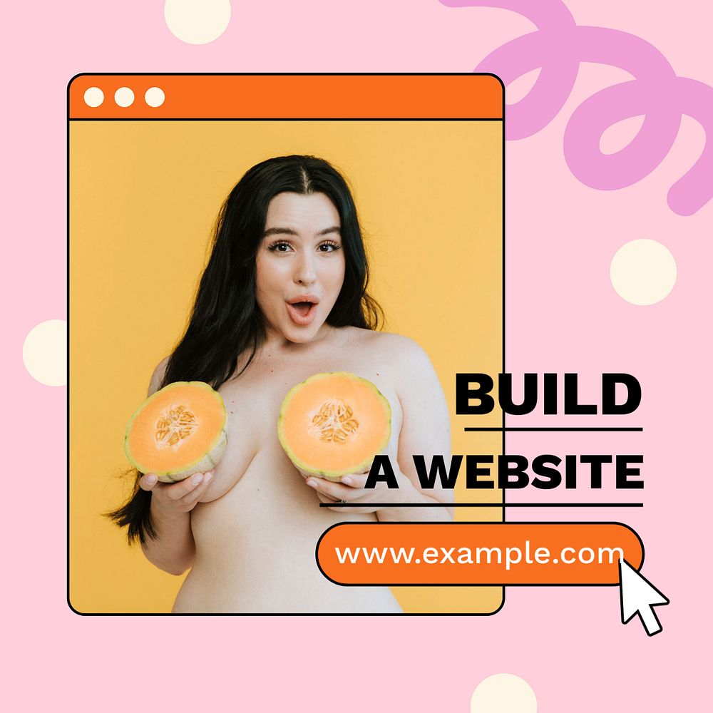 Build a website Instagram post template, editable social media ad