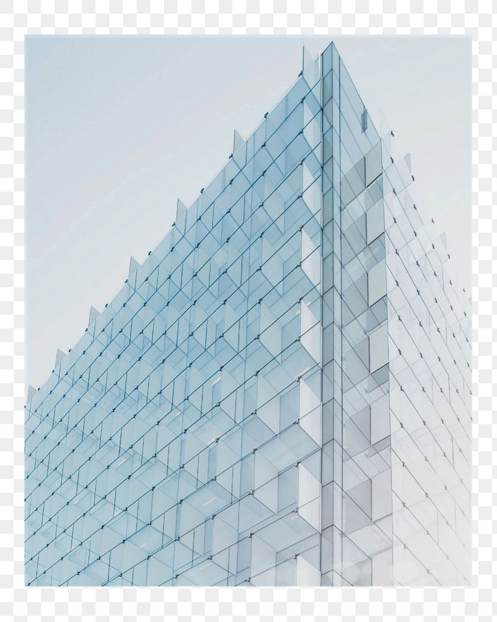 PNG rectangle shape mockup element,  modern building transparent background