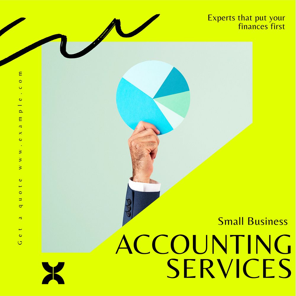 Accounting services Instagram post template, editable design