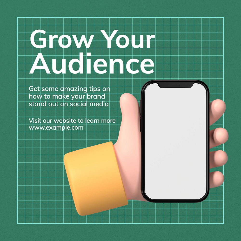 Audience strategy Instagram post template, editable text