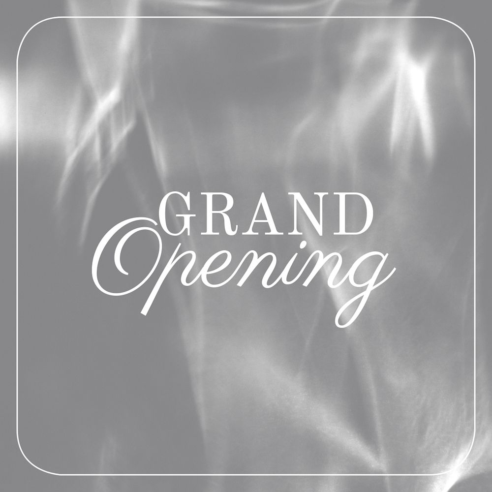 Grand opening Instagram post template, editable text