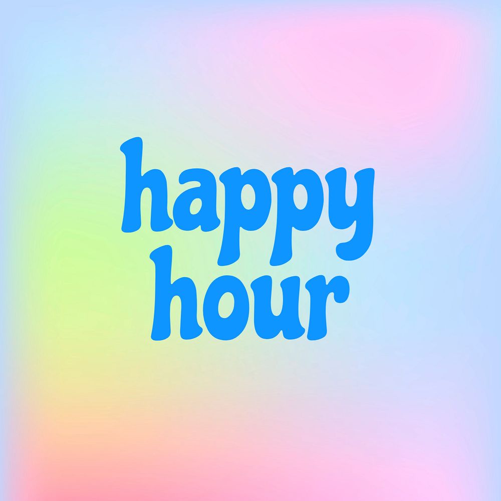 Happy hour Instagram post template, editable text