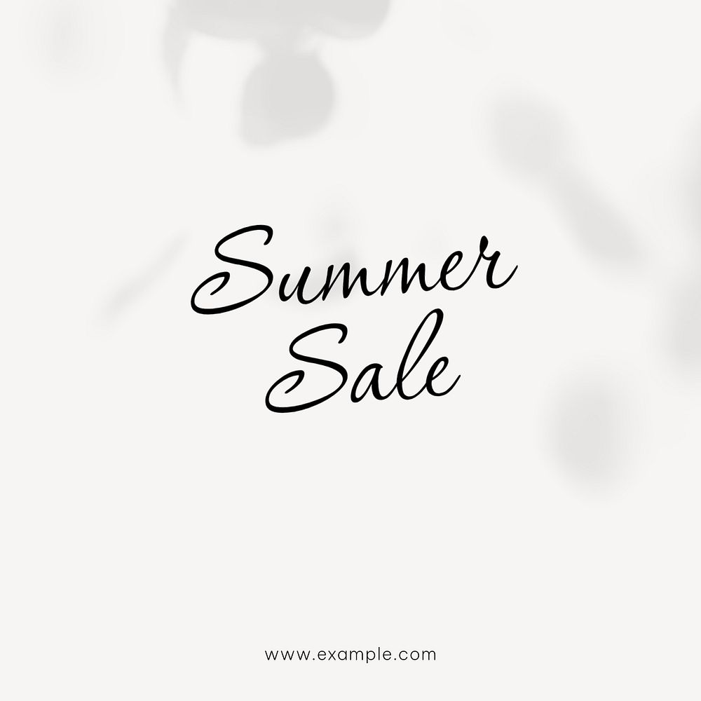 Summer sale Instagram post template, editable text