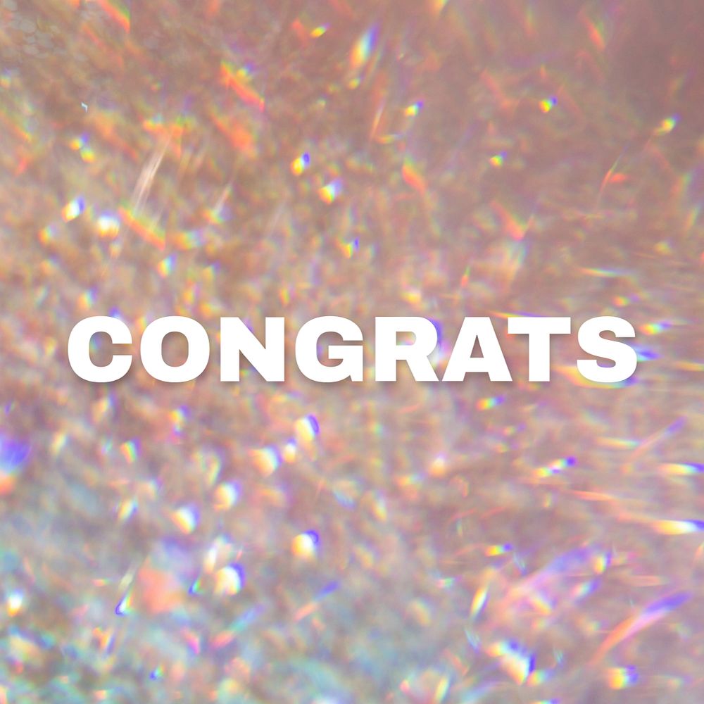 Congratulations Instagram post template, editable text