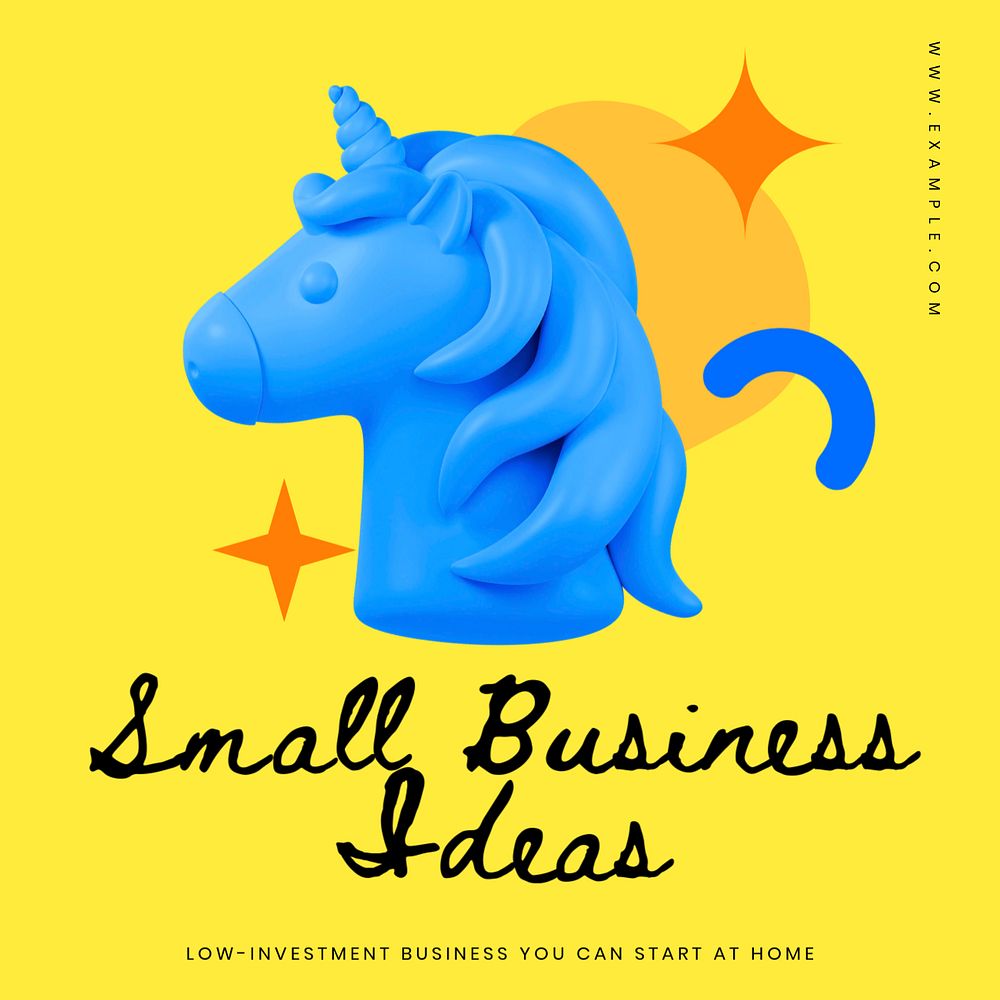 Small business ideas post template, editable social media design