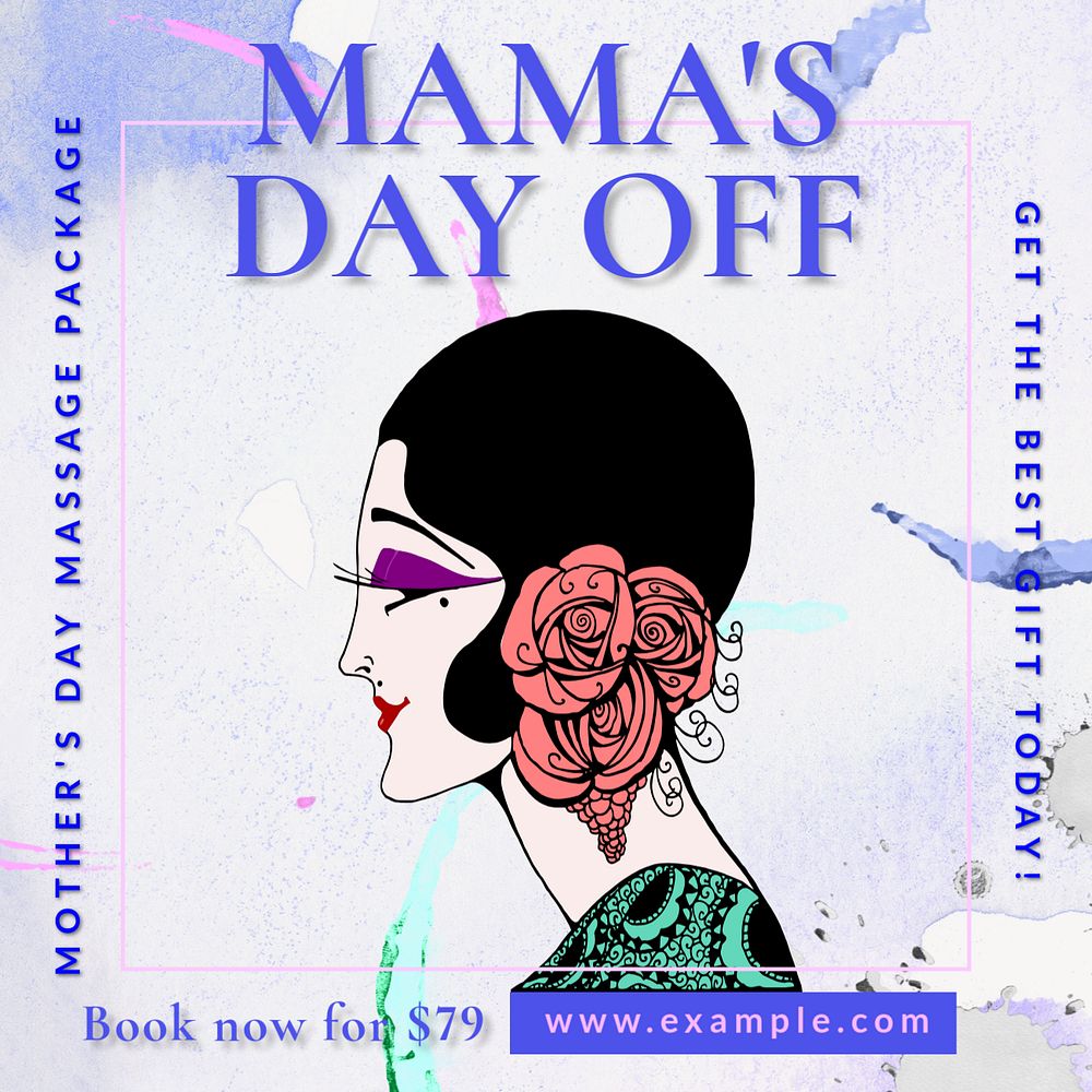 Mother's day off Instagram post template, editable text