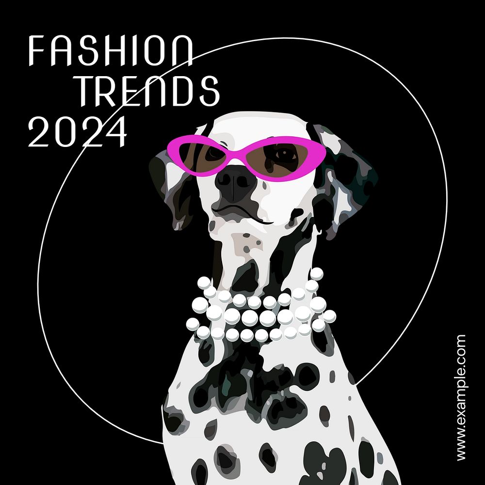 Fashion trends 2024 Instagram post template, editable text