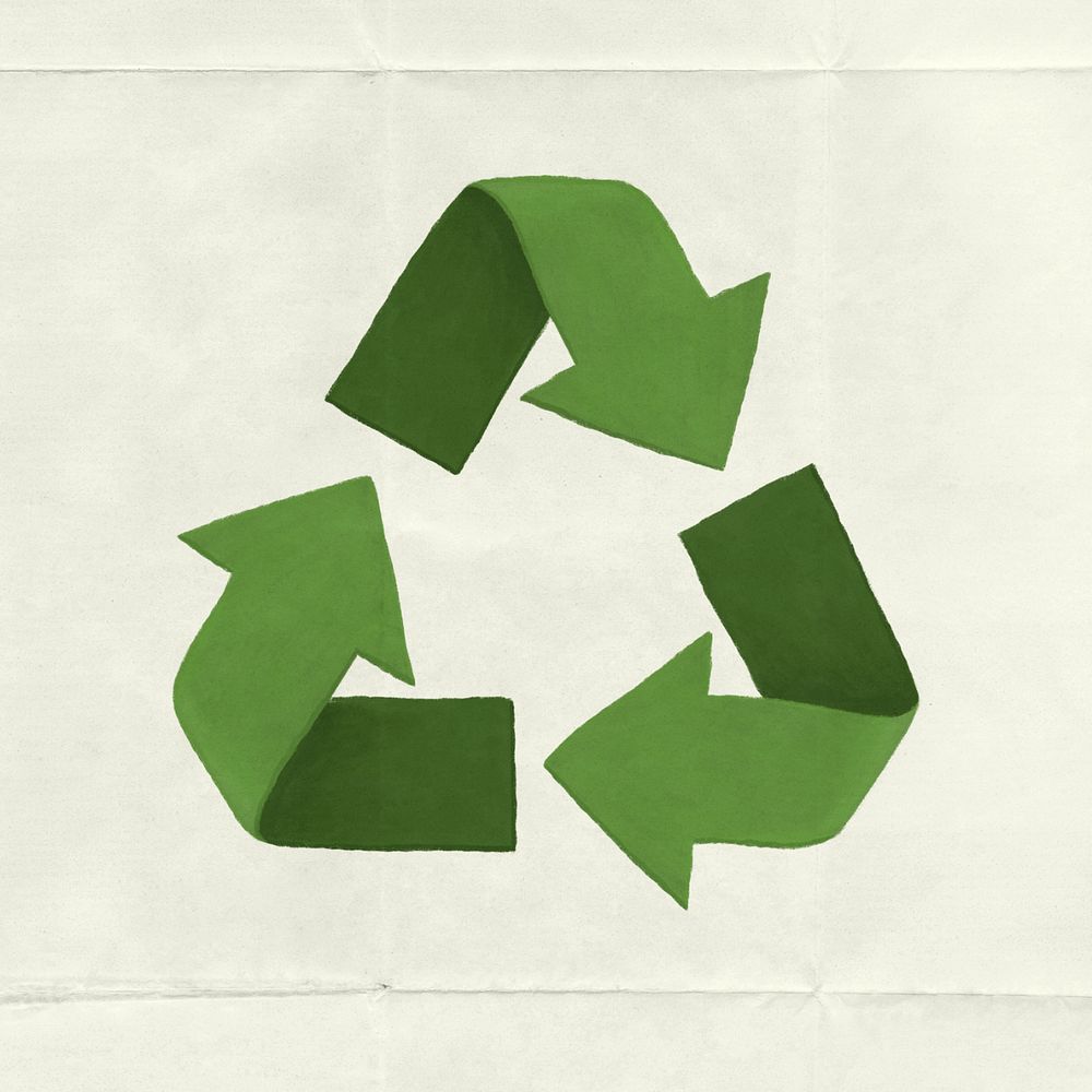 Recycling symbol, environment illustration, editable design