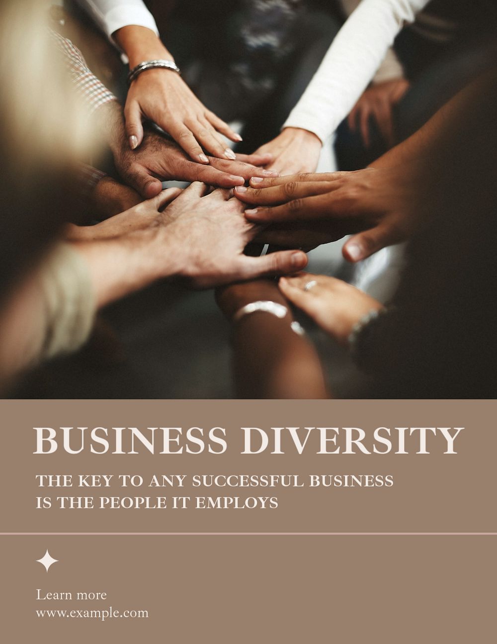 Business diversity flyer template, editable text & design